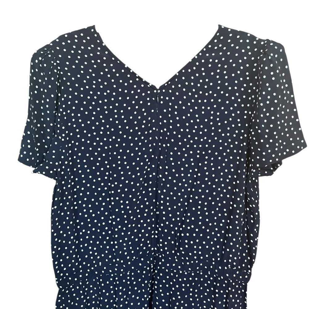 Talbots Navy Polka Dot Jumpsuit - Picture 5 of 13